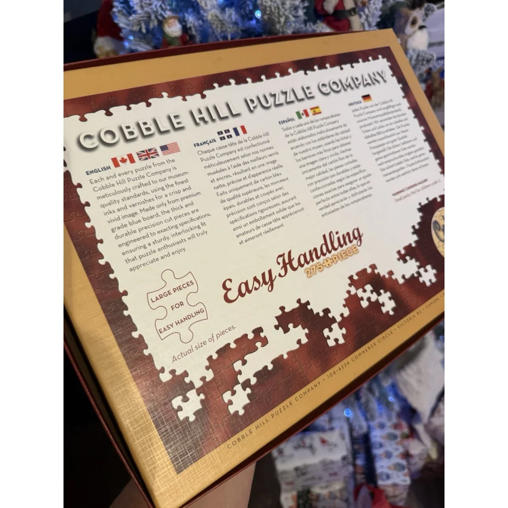 Cobble Hill Christmas Ornaments 275 Piece Large Holiday Jigsaw Puzzle New in Box